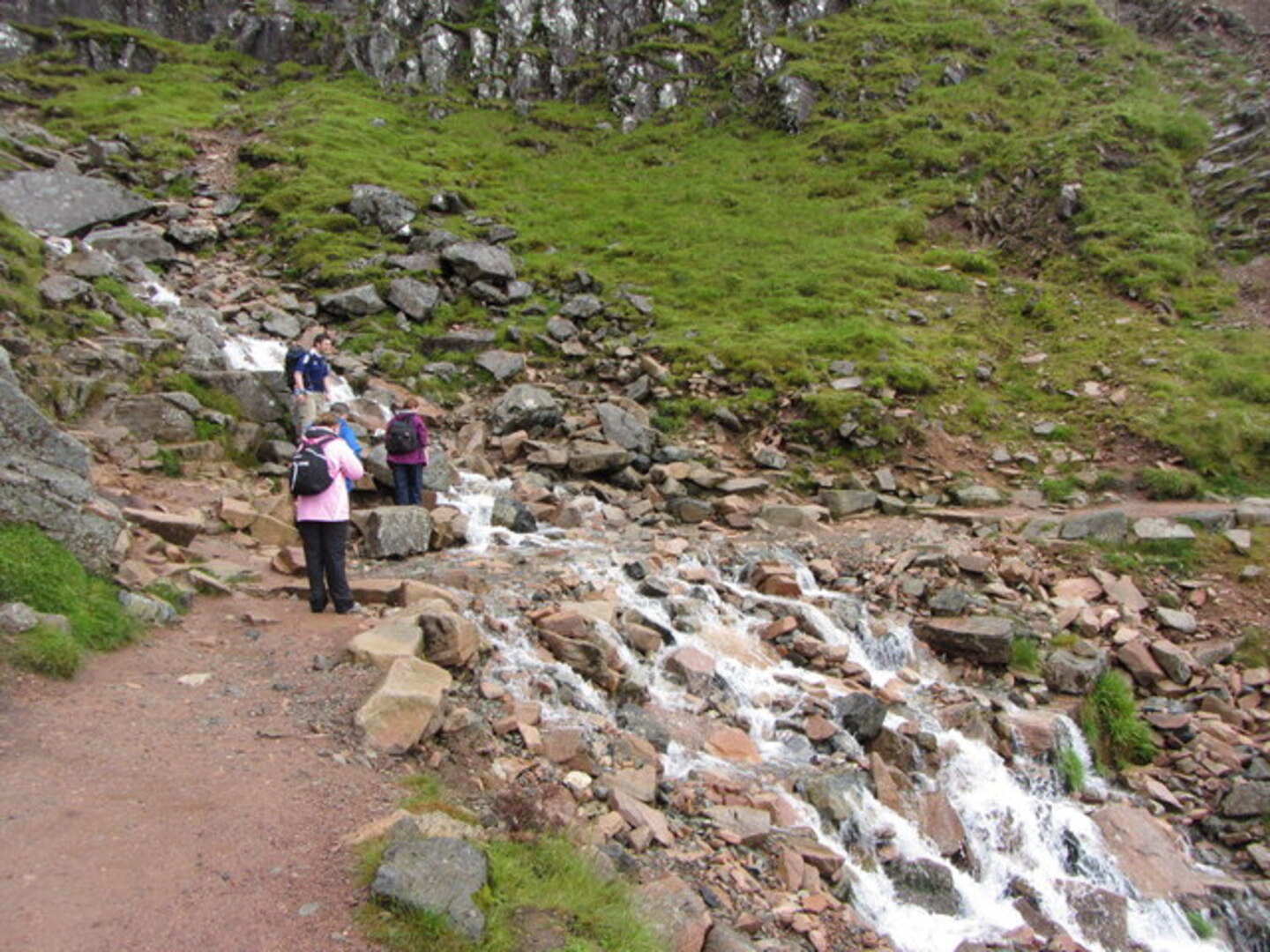 Hikers on Ben Nevis Path